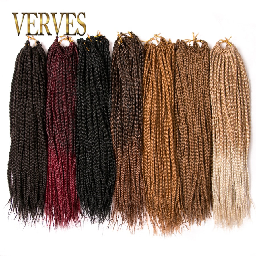 Verves box braids hair ռ 14 ġ  18 ġ ũ  ߰  ͽټ 22 strands/pack ombre braiding hair braids